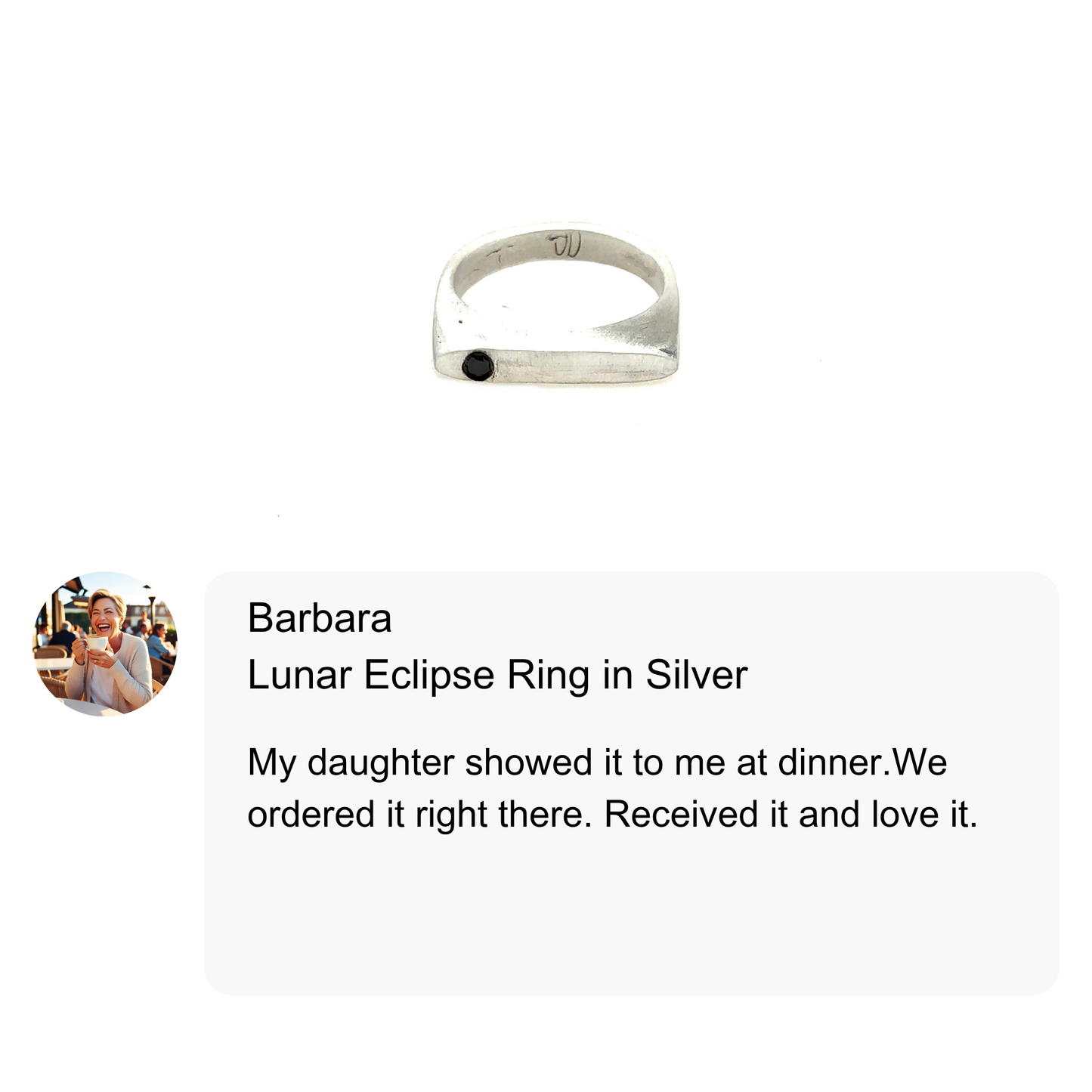 Lunar Eclipse Ring in Silver
