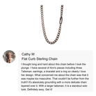 Customer review of the Flat curb sterling chain 