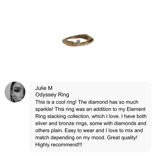 Odyssey Ring in Bronze with White Diamond