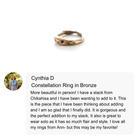 Customer Review of the Constellation Ring in Bronze 