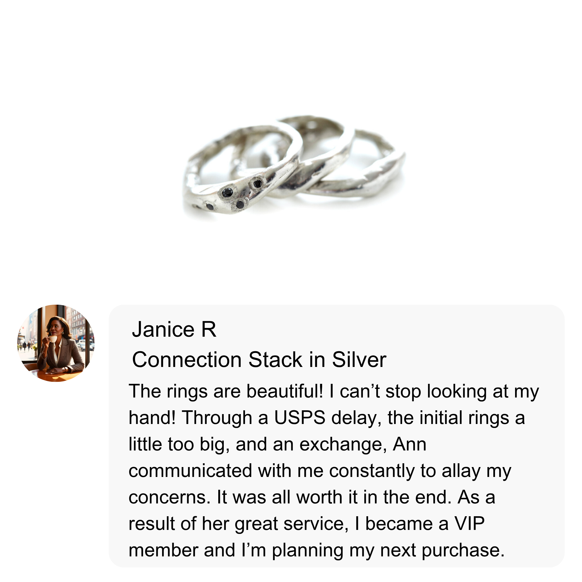 Customer Review of Connection Stacking Set in Silver 