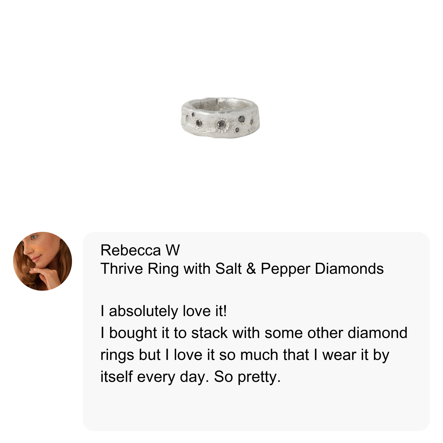 Thrive Ring with Salt & Pepper Diamonds