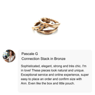 Customer Review of Connection Stacking Set in Bronze 
