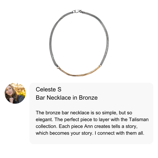 Bar Necklace in Bronze