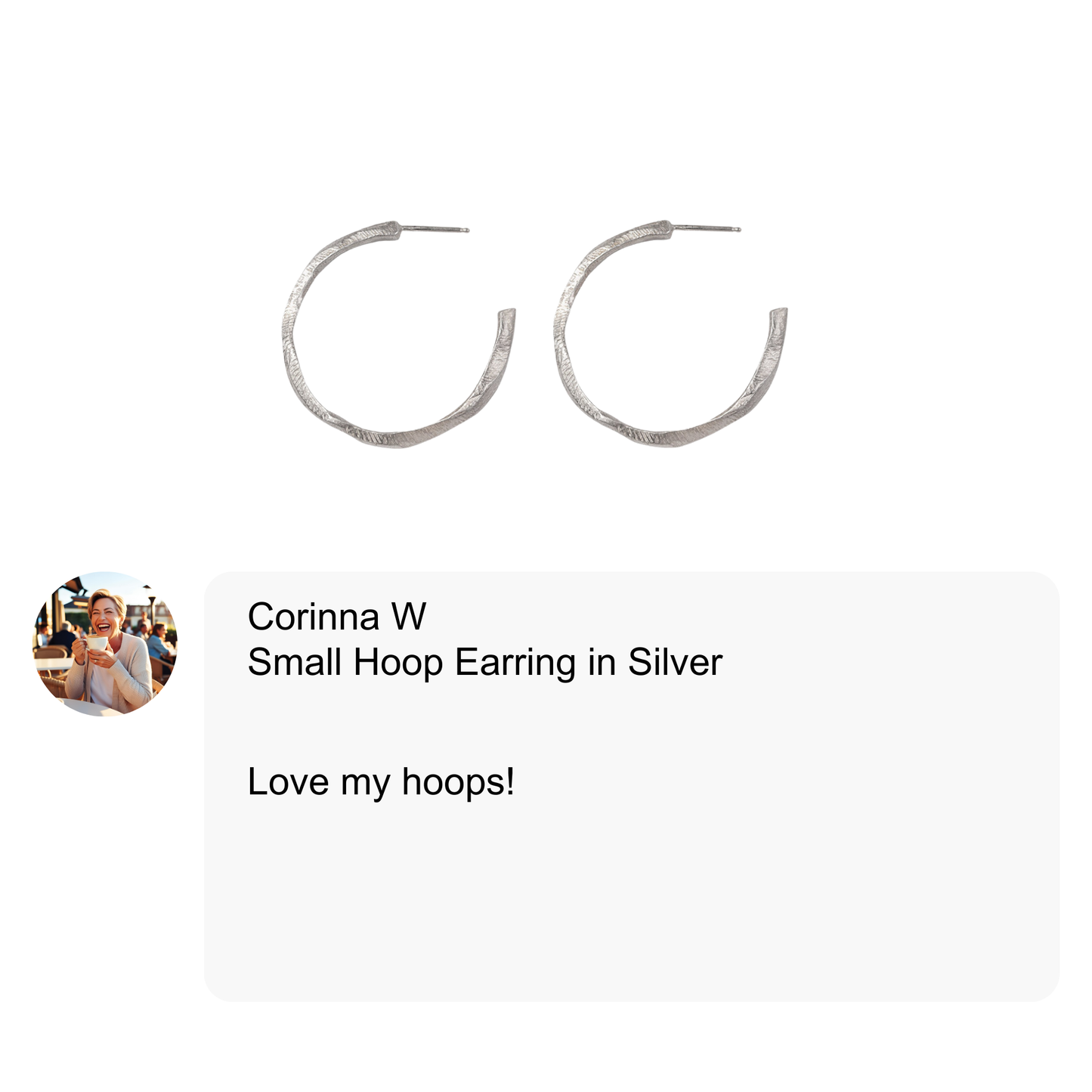 Small Hoop Earrings in Silver