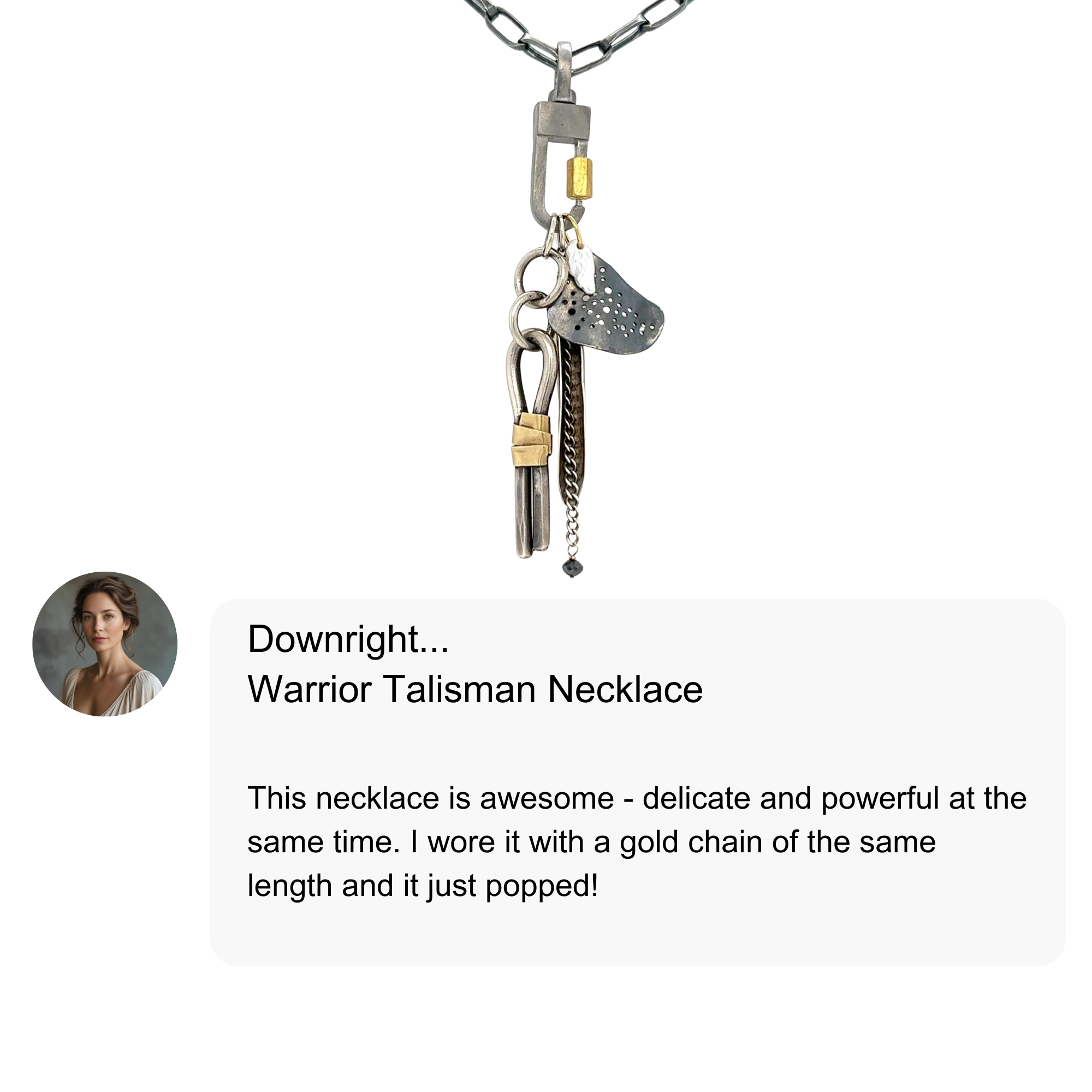 Customer review of the Warrior Talisman Necklace