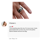 Customer Review of the Venus Ring with Diamonds 
