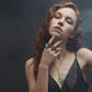 Bronze Mystic Oval Y Necklace with Diamond-Chikahisa Studio