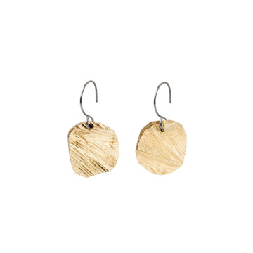 Bronze Elemental Square Drop Earrings