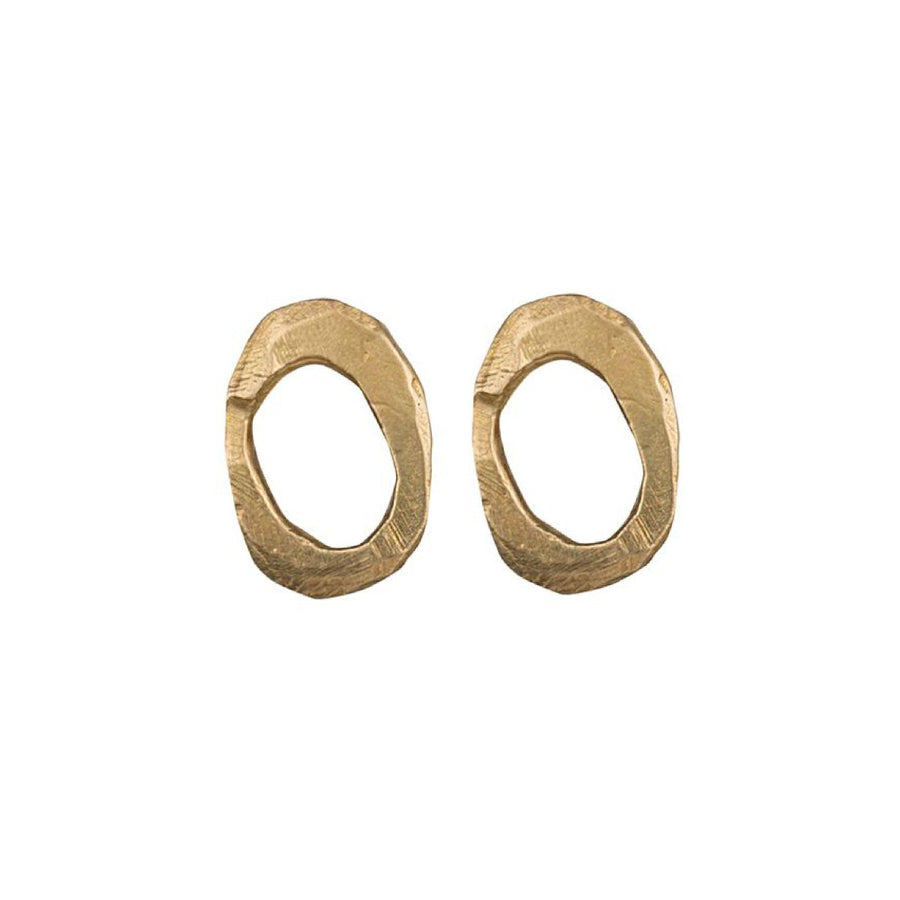 The Bronze Skipping Stones Stud Earrings are imbued with unique character and everday wearability!