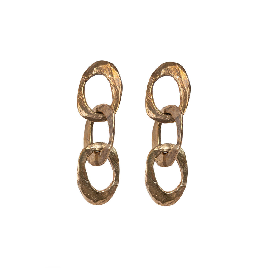 Bronze Triple Chain Earring