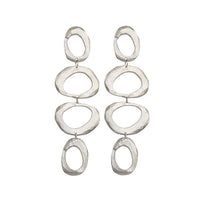 Silver Mystic Statement Drop Earrings