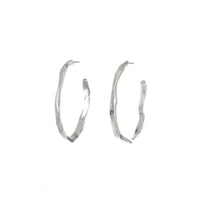 Silver Stonehenge Hoop Earring