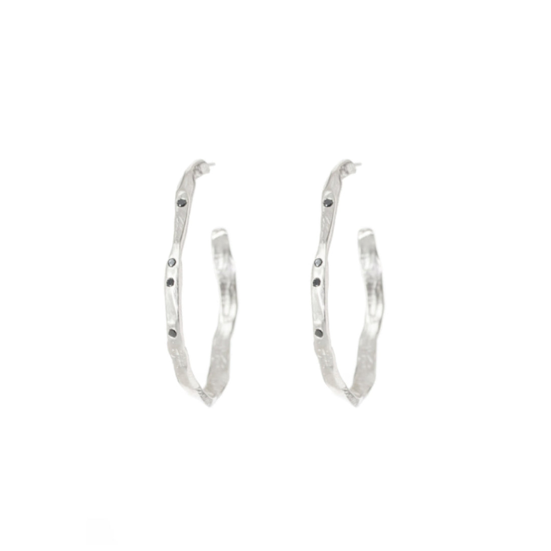 Silver Stonehenge Hoop Earring