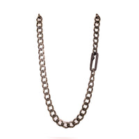The large links, weight and texture of this flat curb chain have it all. This is the perfect chain to layer with other chains, wear solo, or use the Paperclip Connector & add a few of your favorite Talisman.  