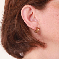 Lace Bronze Hoop Earring