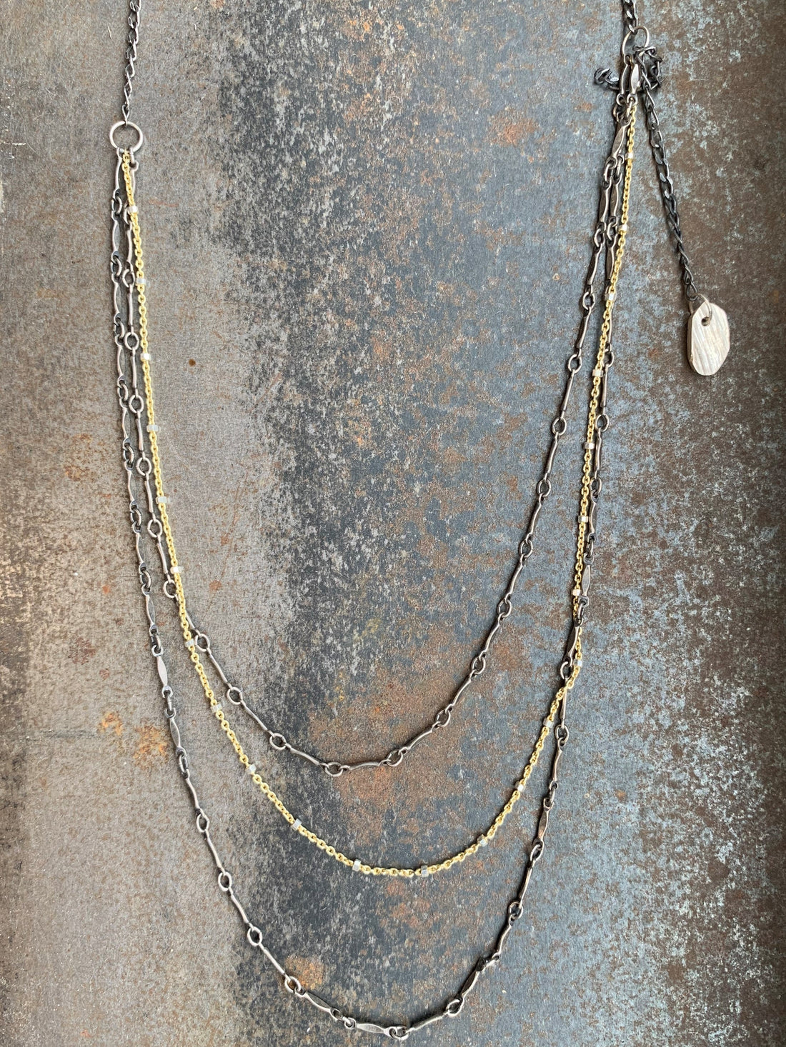 Mixed Metal Necklaces by Kristen Mara