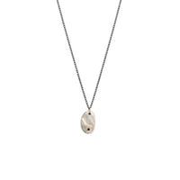 Silver Adorn 30" with Black Diamond Necklace