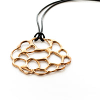 Lace Bronze & Leather Necklace