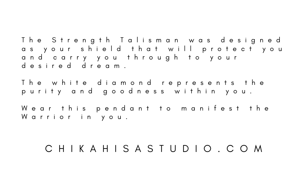 Strength Talisman w/Black Diamond Necklace